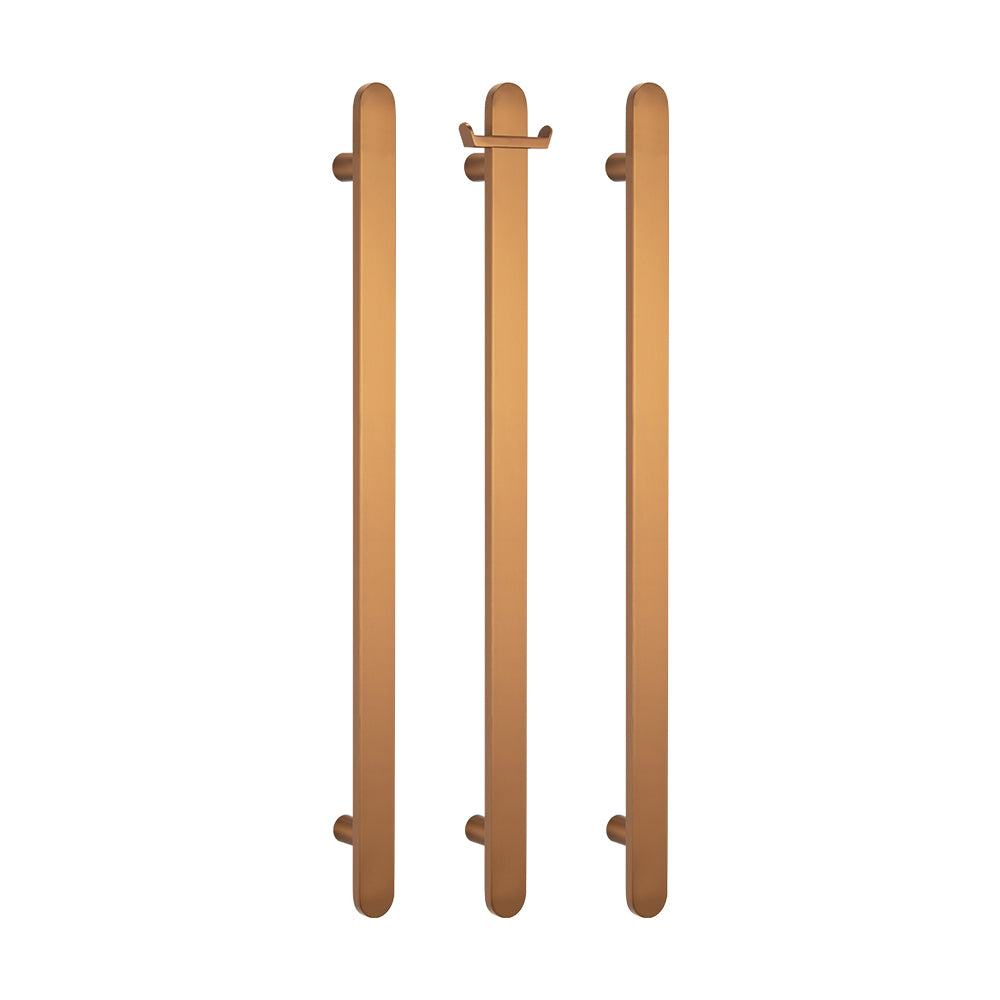 Radiant Vertical FLAT Bar Towel Rail - Multiple Bar and Hook Kits in Various Colours