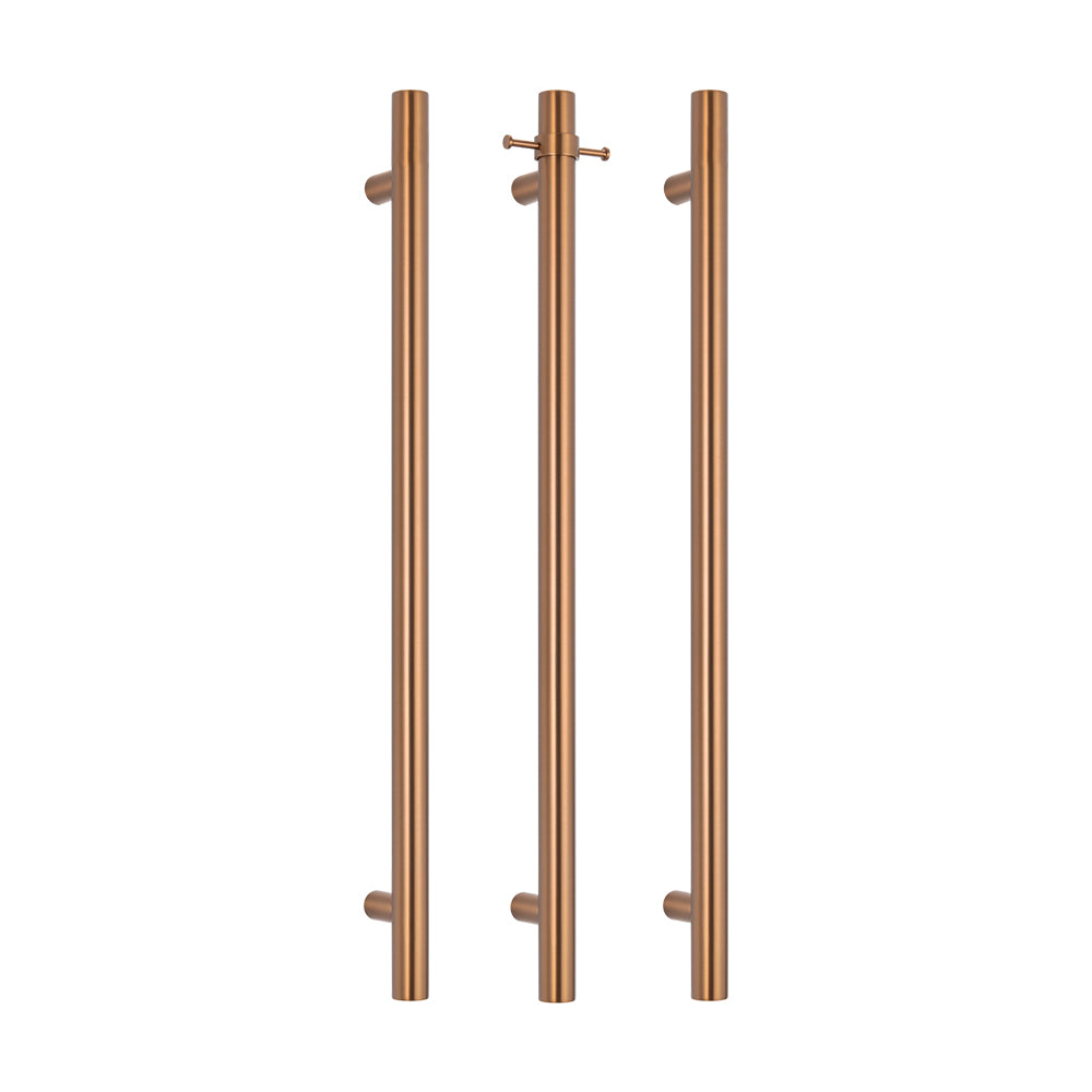 Radiant Vertical ROUND Bar Towel Rail - Multiple Bar and Hook Kits in Various Colours