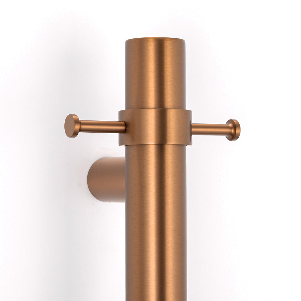 Radiant Vertical ROUND Bar Towel Rail - Multiple Bar and Hook Kits in Various Colours