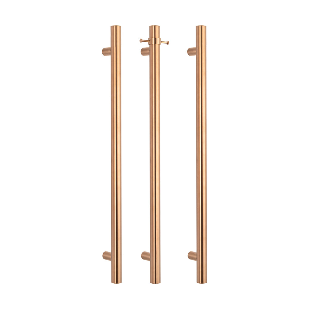 Radiant Vertical ROUND Bar Towel Rail - Multiple Bar and Hook Kits in Various Colours