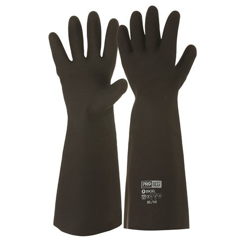 Pro Choice Black Knight 46cm Rubber Gloves - 1, 6 or 12 Pairs in 4 Size Options