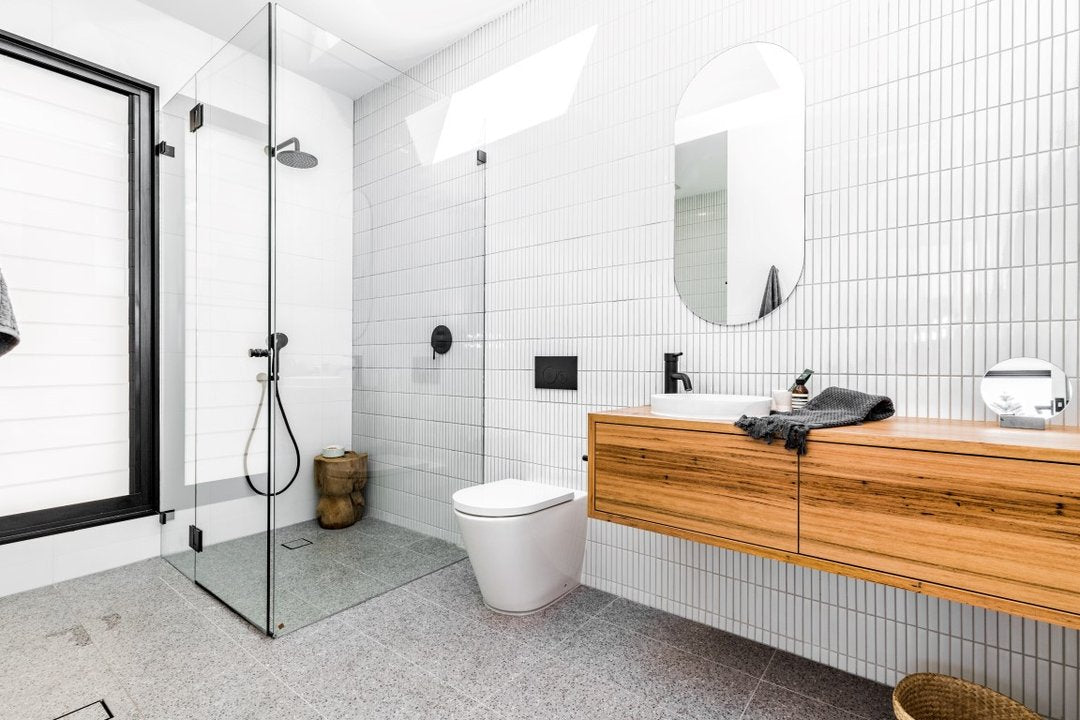 Meir Round Hand Shower on Fixed Bracket - Various Colour Finishes