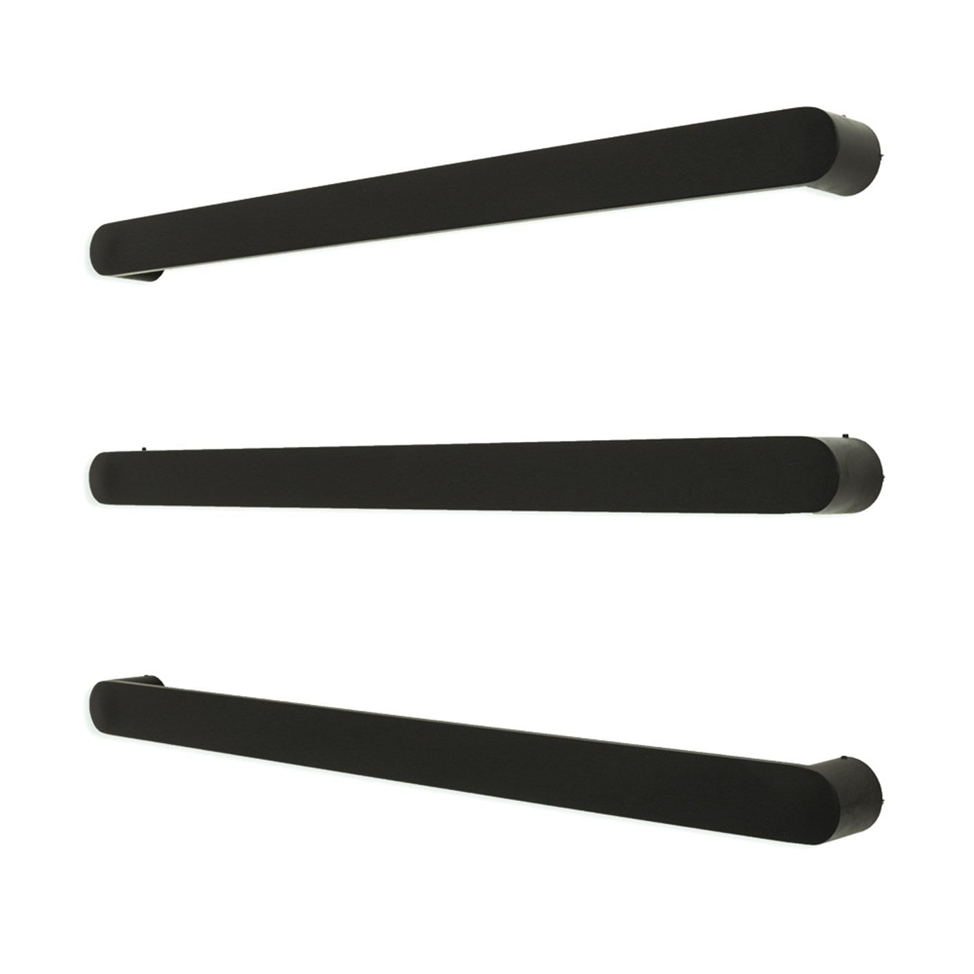 Radiant Single FLAT FACED ROUNDED END Bar NON-HEATED Towel Rails (NH-ASPEN) - Various Widths and Colour Finishes