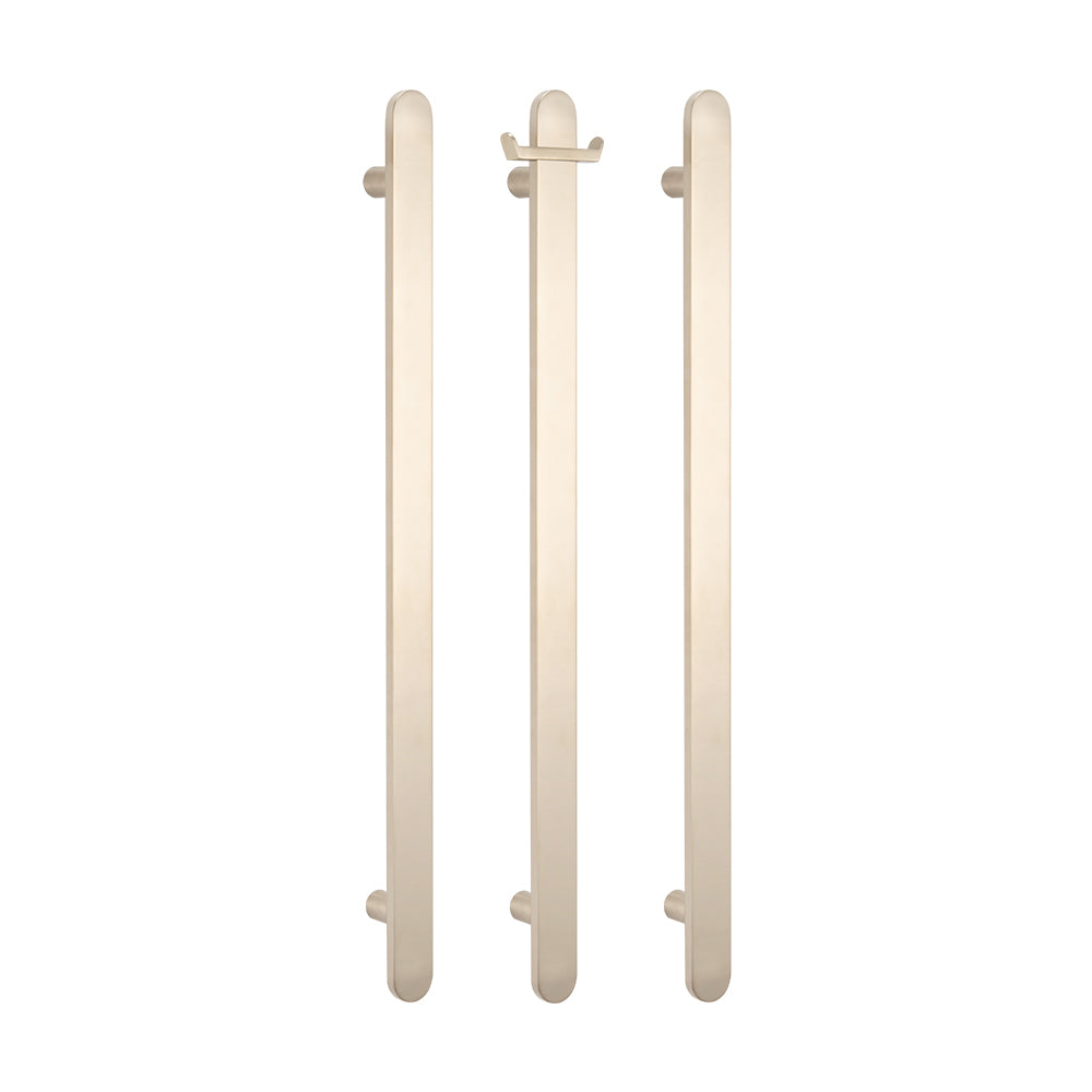 Radiant Vertical FLAT Bar Towel Rail - Multiple Bar and Hook Kits in Various Colours