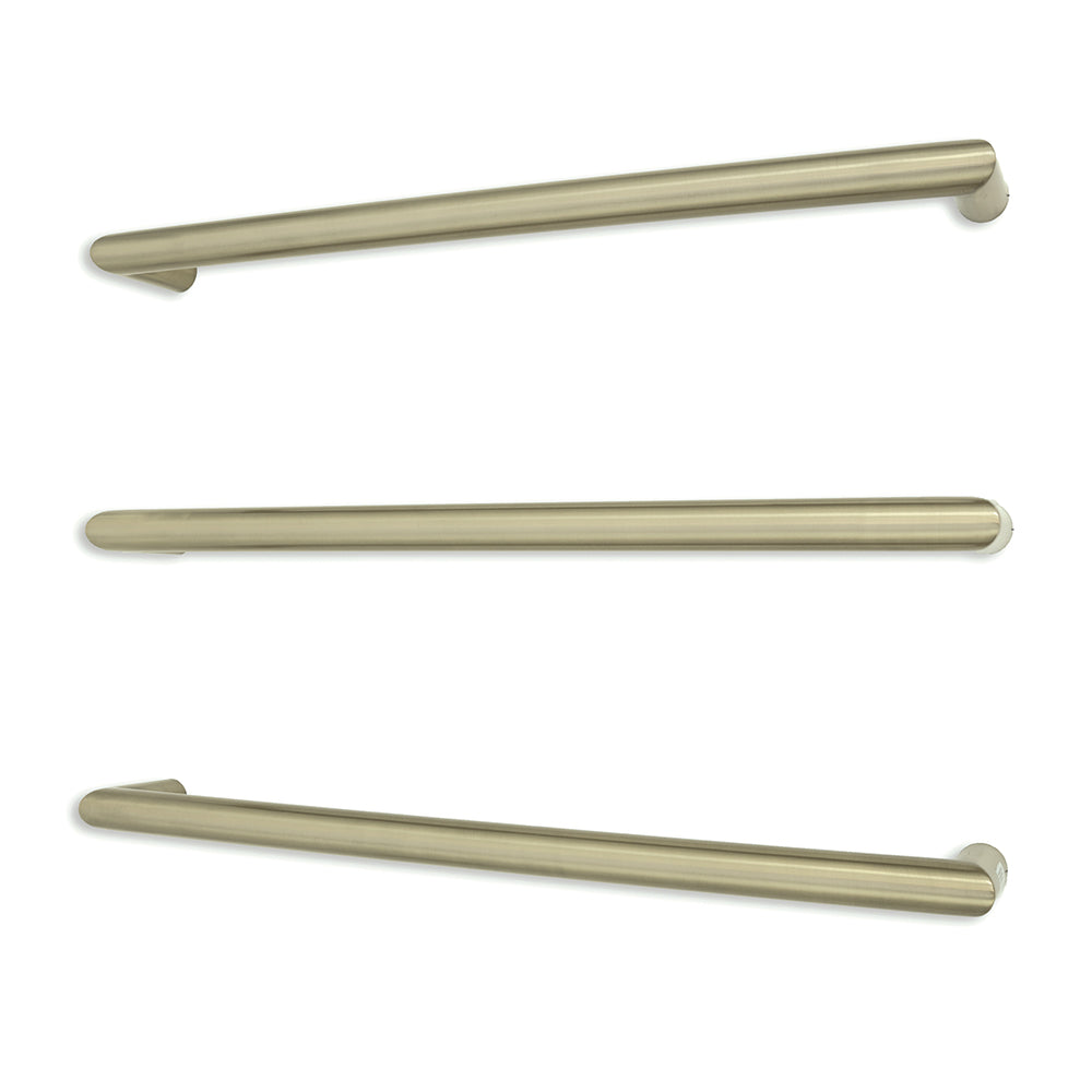 Radiant Single ROUND Bar Heated Towel Rail Kits (SBRTR) - Various Widths, Colour Finishes and Number of Bars Available
