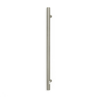 Radiant Round Bar Vertical Towel Rail - Brushed Nickel