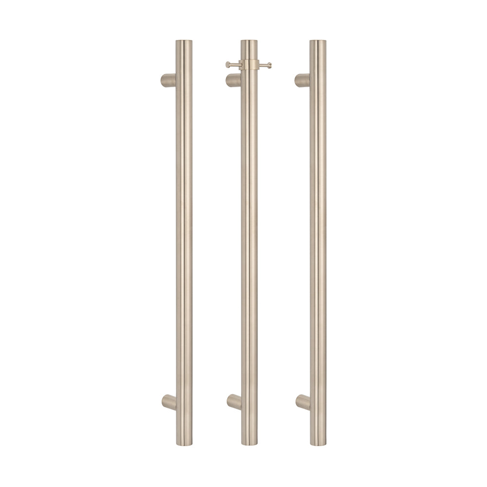 Radiant Vertical ROUND Bar Towel Rail - Multiple Bar and Hook Kits in Various Colours