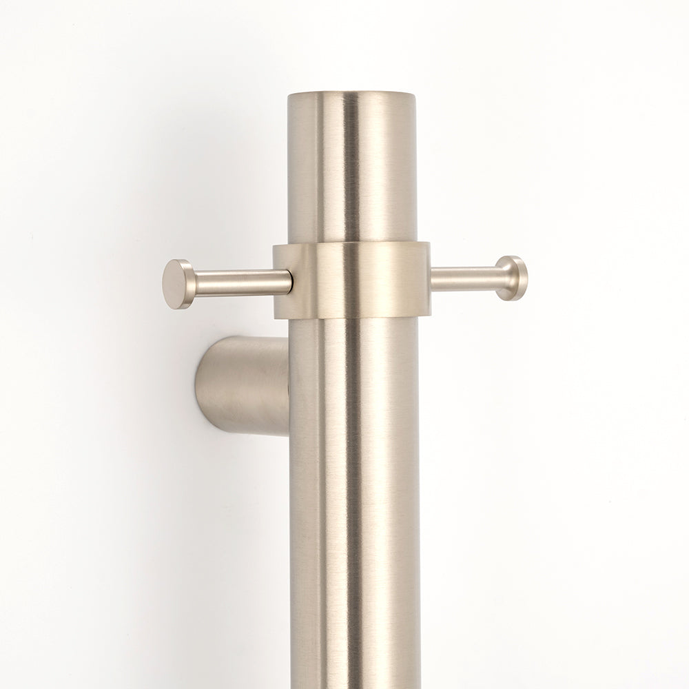 Radiant Vertical ROUND Bar Towel Rail - Multiple Bar and Hook Kits in Various Colours