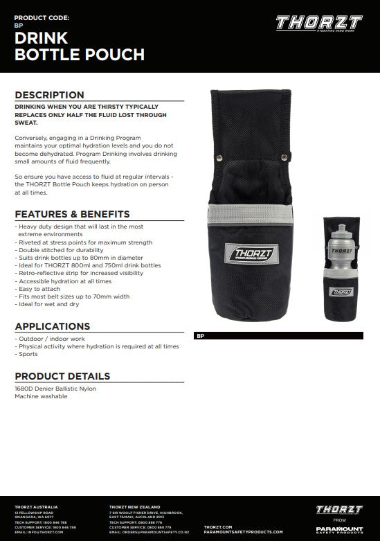 Thorzt Drinks Cooler Replacement Parts and Drink Bottle Pouch