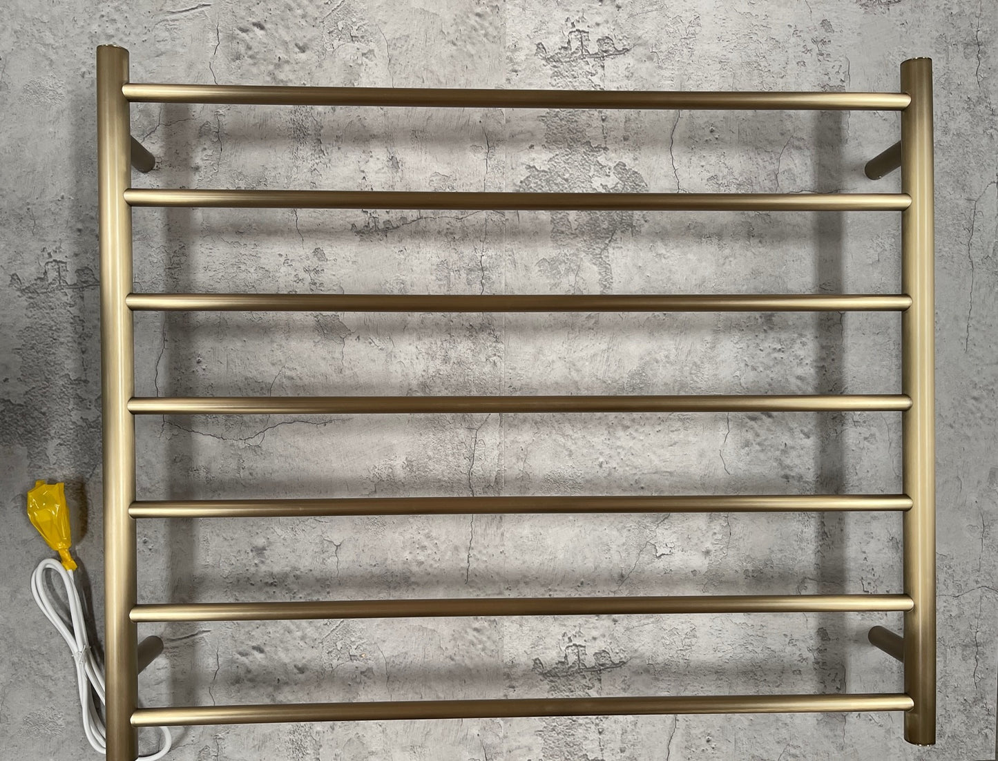 Radiant Heated Towel Rail (RTR08) 900mm x 750mm - 7 Round bars - Multiple Colour Finishes
