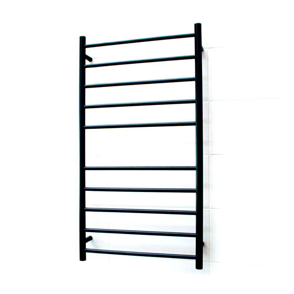 Radiant Heated Towel Rail (RTR02) 600mm x 1100mm 10 Round Bars - Multiple Colour Finishes