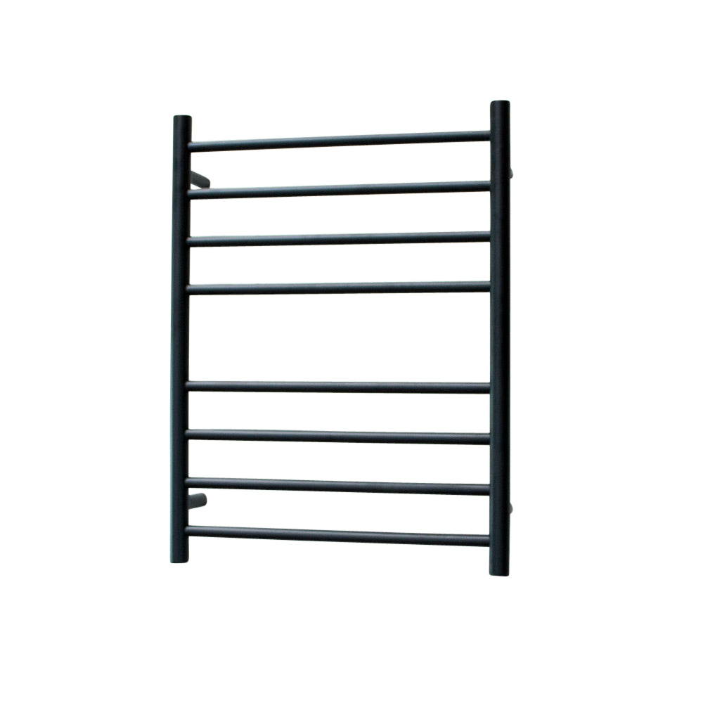 Radiant NON-Heated Towel Rail (BLTR530) 530mm x 700mm - 8 bars (ROUND) - Matt Black