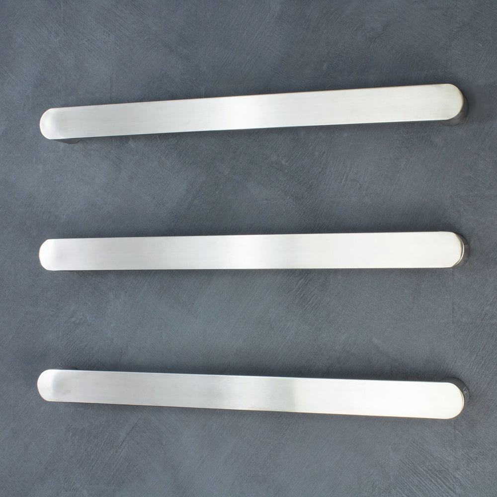 Radiant Single FLAT FACE ROUNDED ENDS Bar Heated Towel Rail Kits (ASPEN) - Various Widths, Colour Finishes and Number of Bars Available