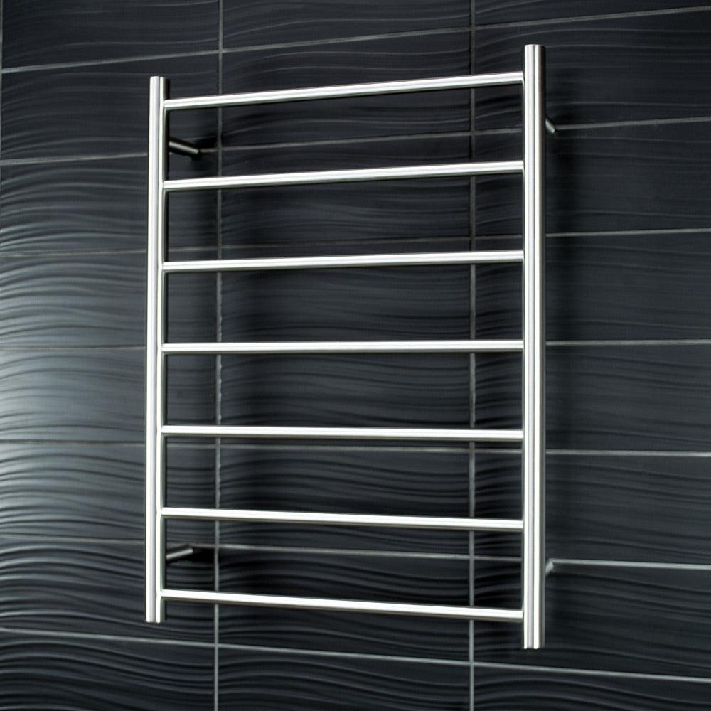 Radiant LOW Voltage Heated Towel Rail (12V-RTR01) 600mm x 800mm - 7 bars (ROUND) - Multiple Colour Finishes