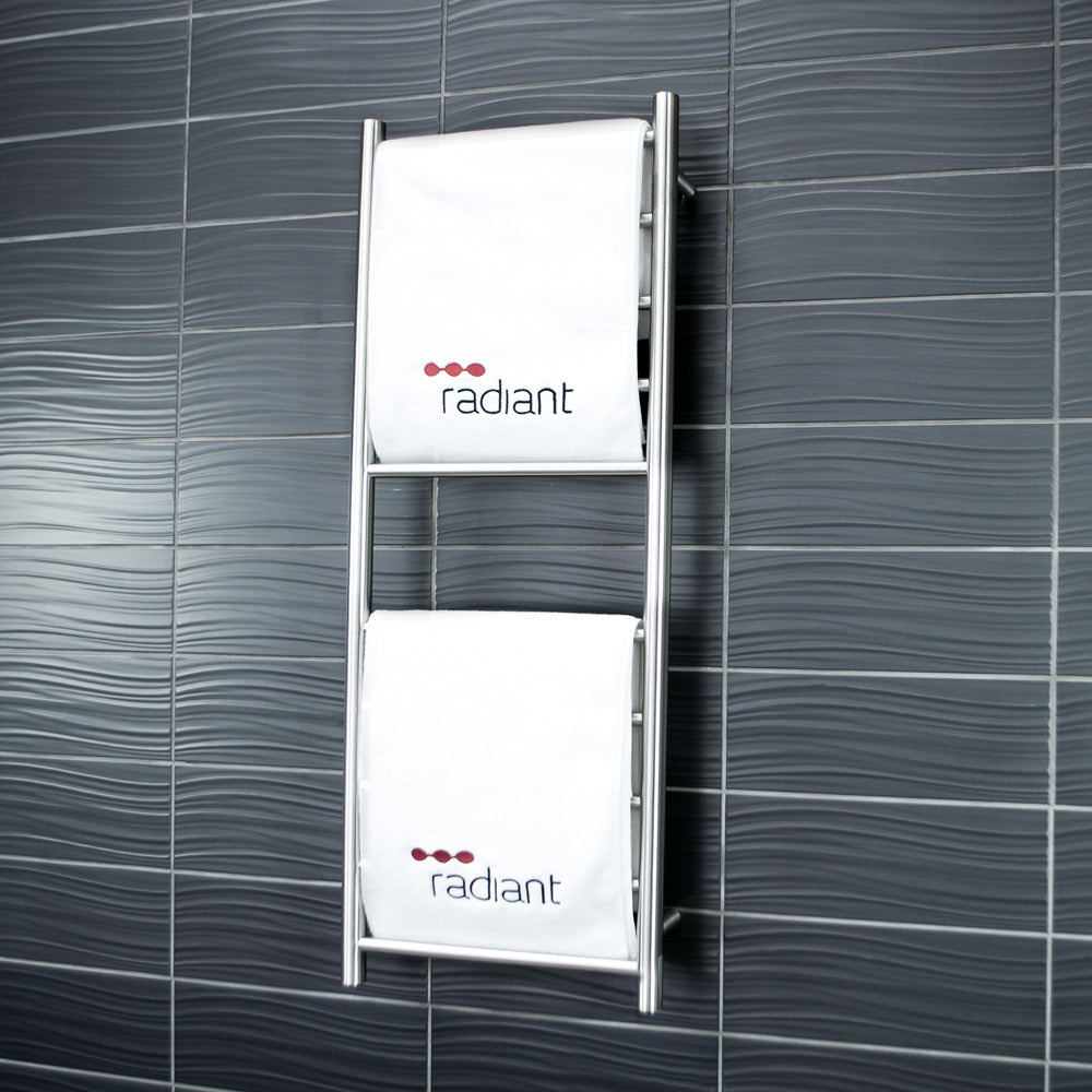 Radiant LOW Voltage Heated Towel Rail (12V-RTR430) 430mm x 1100mm - 10 bars (ROUND) - Multiple Colour Finishes