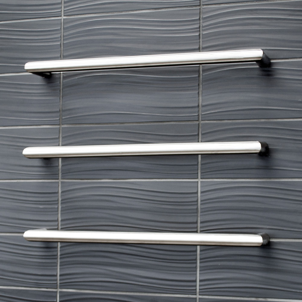 Radiant Single Round Bar NON-HEATED Towel Rails (NH-SBRTR) - Various Widths and Colour Finishes
