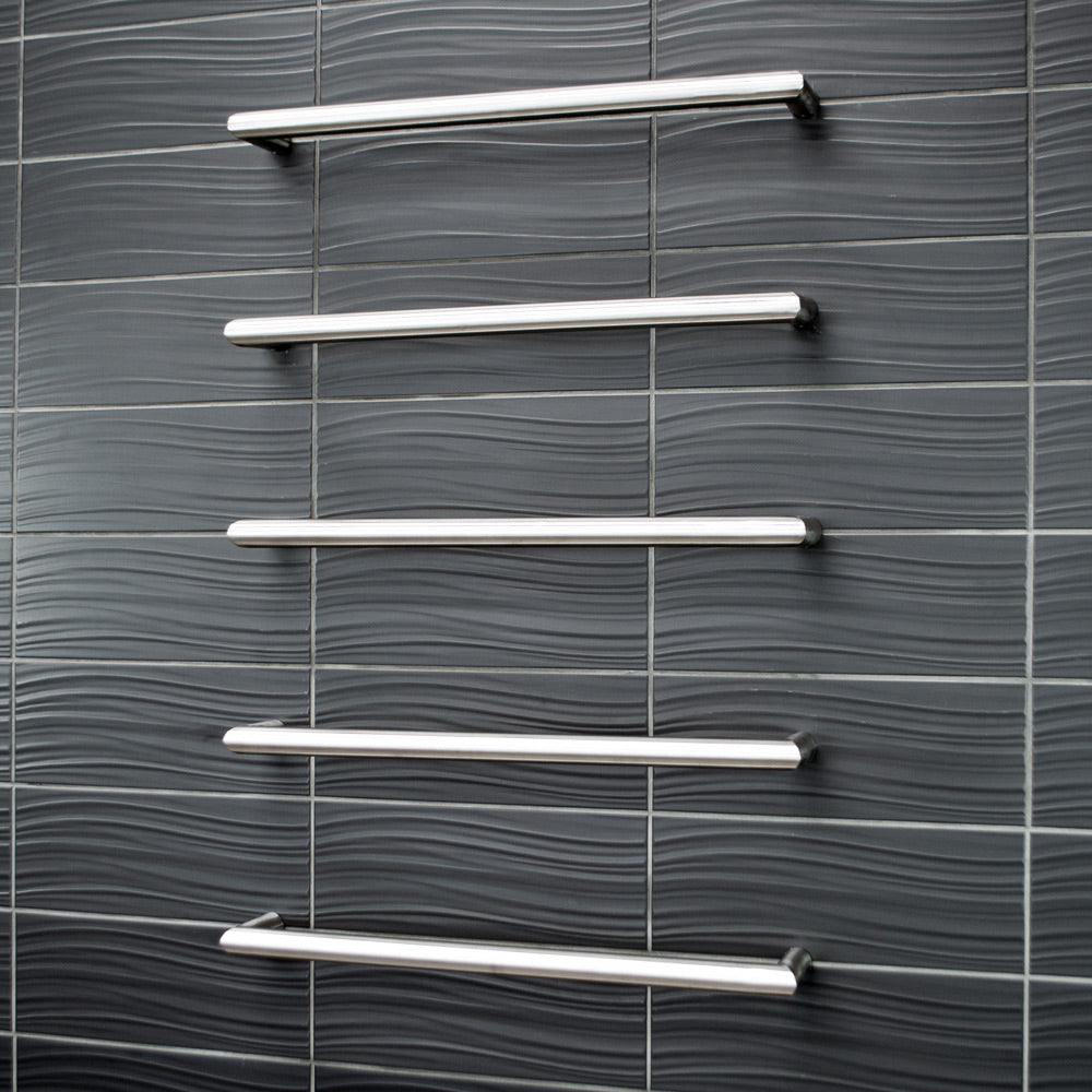 Radiant Single Round Bar NON-HEATED Towel Rails (NH-SBRTR) - Various Widths and Colour Finishes