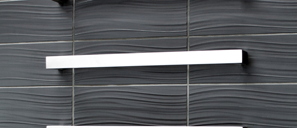 Radiant Single SQUARE Bar NON-HEATED Towel Rail Kits (SBSTR) - Various Widths and Colour Finishes