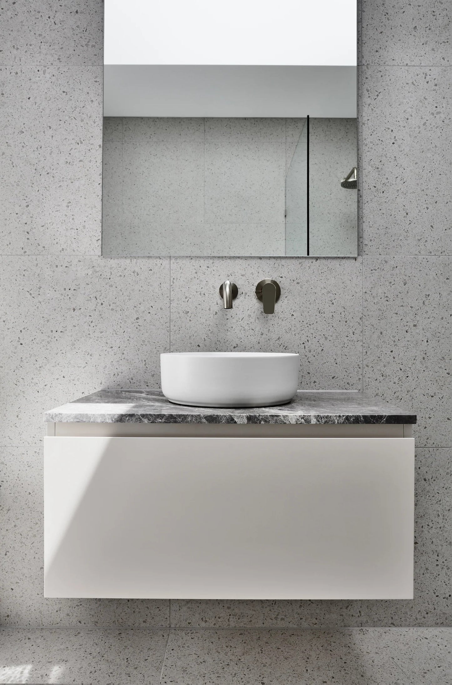 Meir Paddle Handle Round Wall Mixer - Finish Trim Kit - Various Colour Finishes