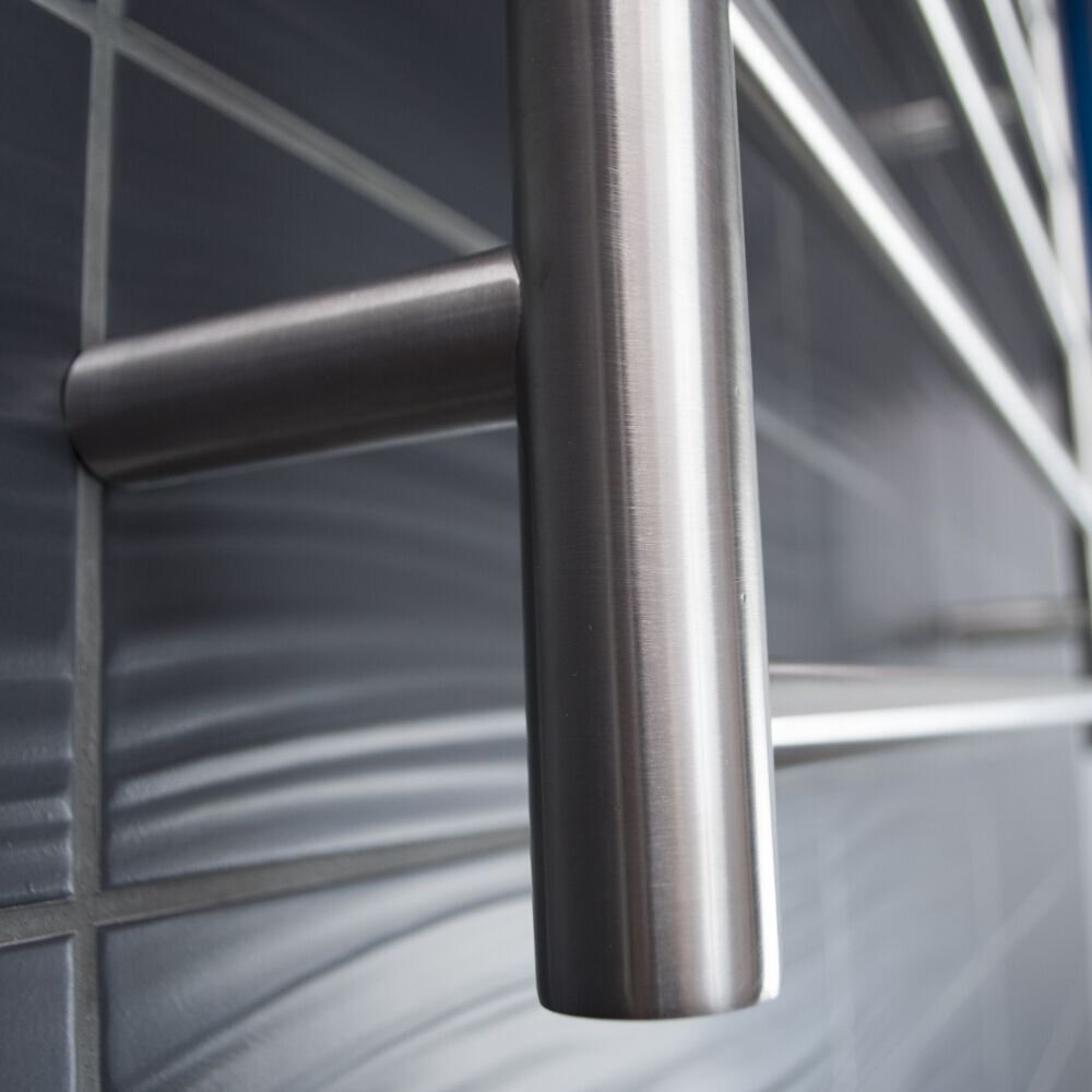 Radiant Heated Towel Rail (RTR08) 900mm x 750mm - 7 Round bars - Multiple Colour Finishes