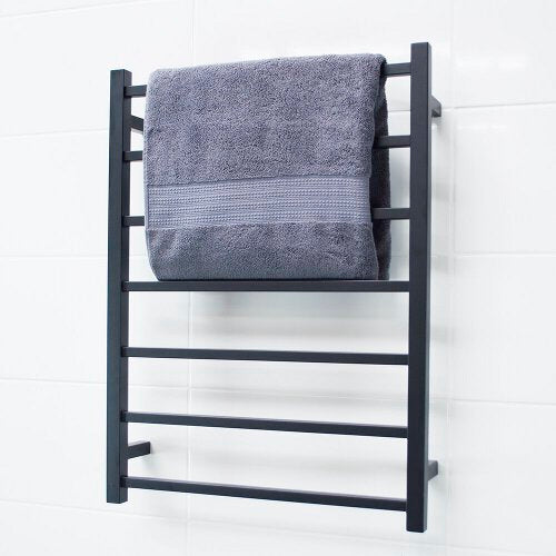 Heated Towel Rail BSTR01 BLACK Square Bar 600 x 800mm