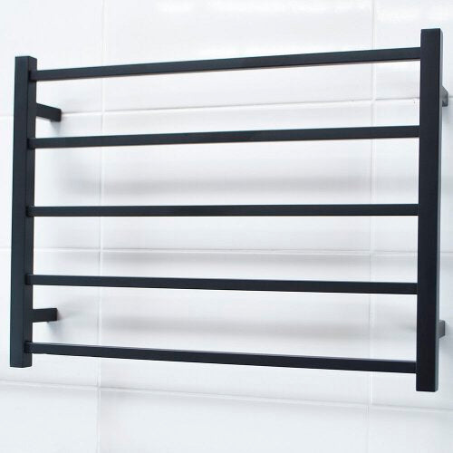Heated Towel Rail BSTR03 BLACK Square Bar 750 x 550mm