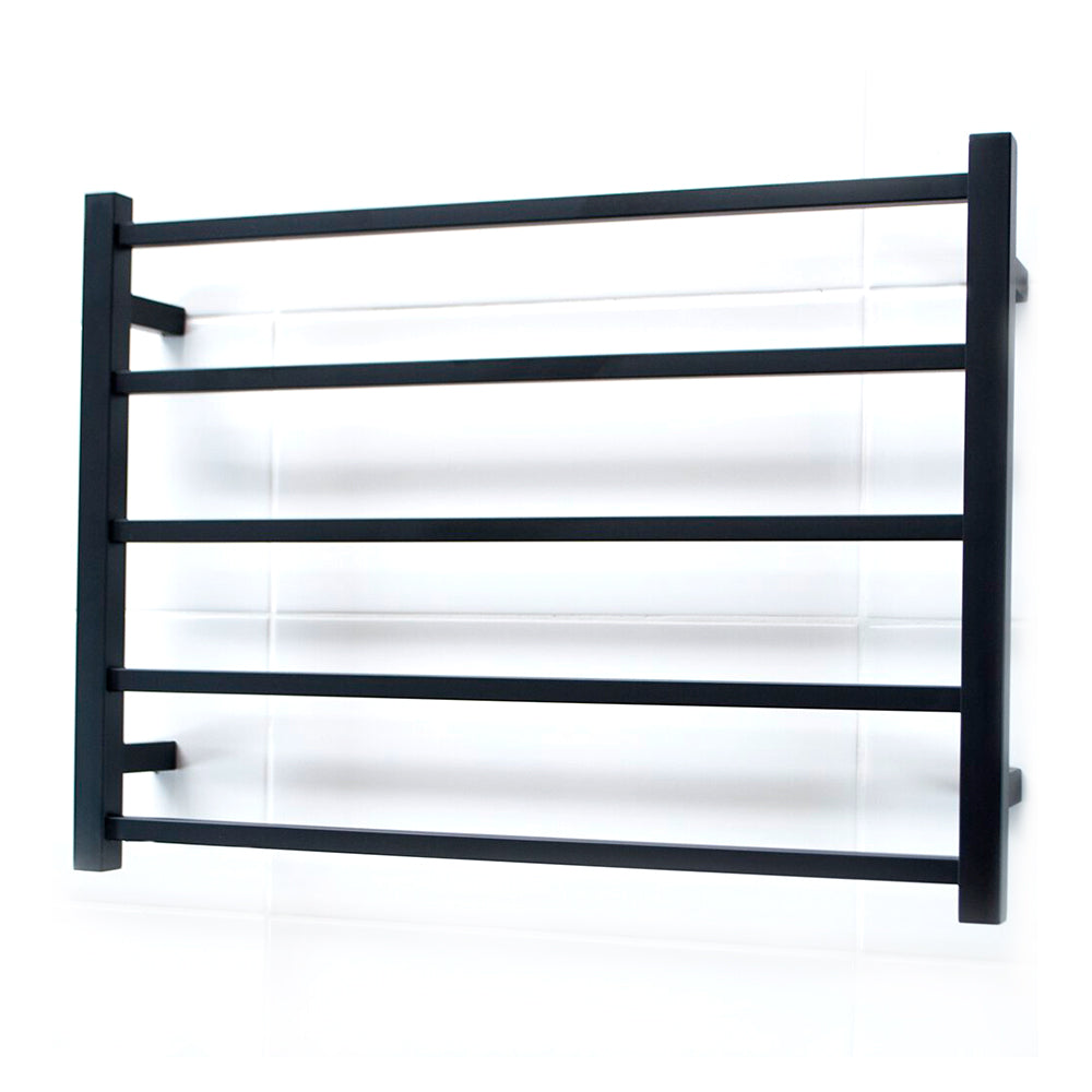 Radiant Heated Towel Rail (STR03) 750mm x 550mm - 5 Bars (Square) - Multiple Colour Finishes