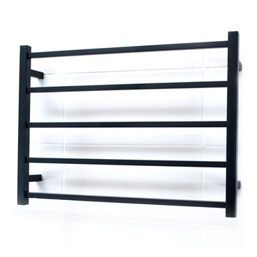 Radiant Heated Towel Rail (STR03) 750mm x 550mm - 5 Bars (Square) - Multiple Colour Finishes