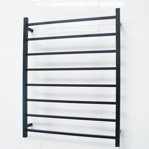 Heated Towel Rail BLACK Square Bar 800 x 1000mm