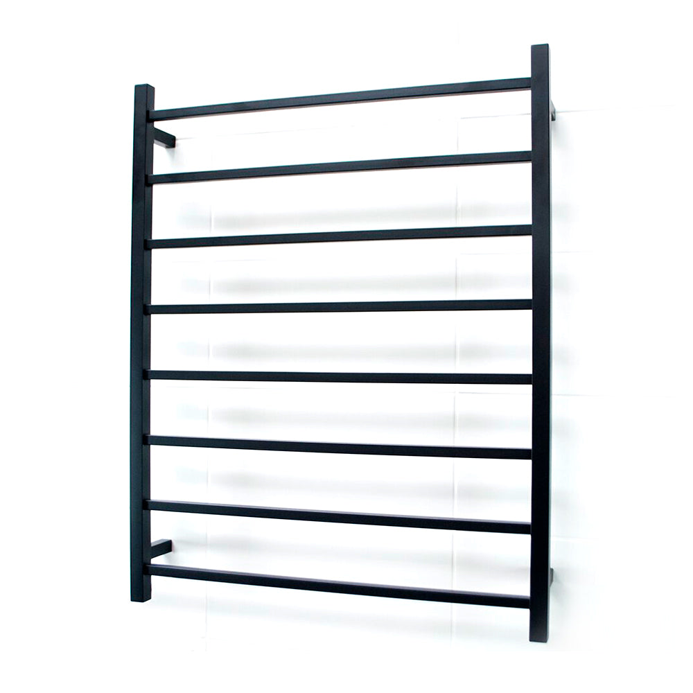 Radiant Heated Towel Rail (STR05) 800mm x 1000mm - 8 Bars (SQUARE) - Multiple Colour Finishes