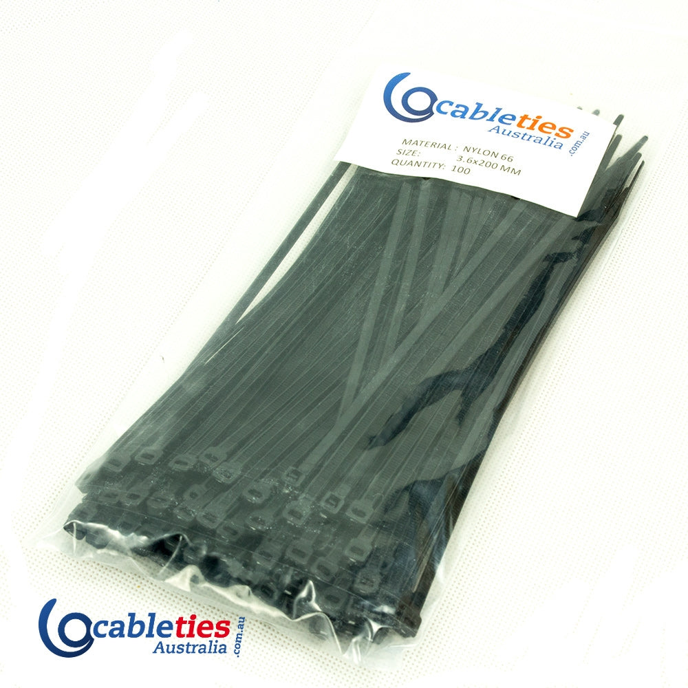BLACK Nylon Cable Ties
