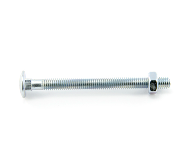 Cup Head Zinc Carriage Bolt and Nut Imperial Diameter x Length in Various Box Quantities