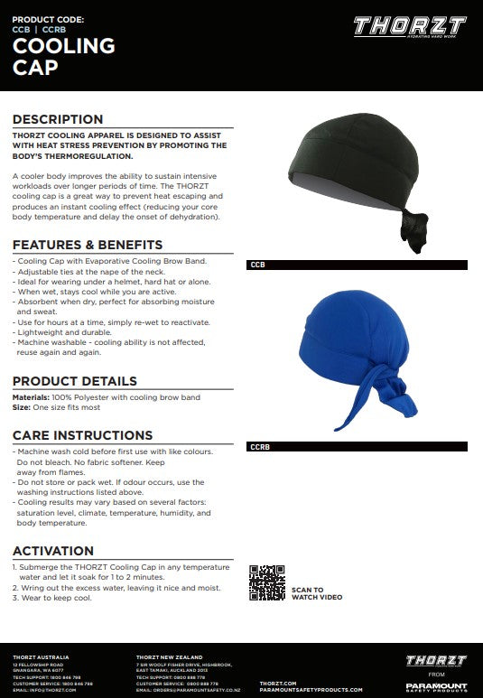 Thorzt Cooling Cap - 2 Colour Options