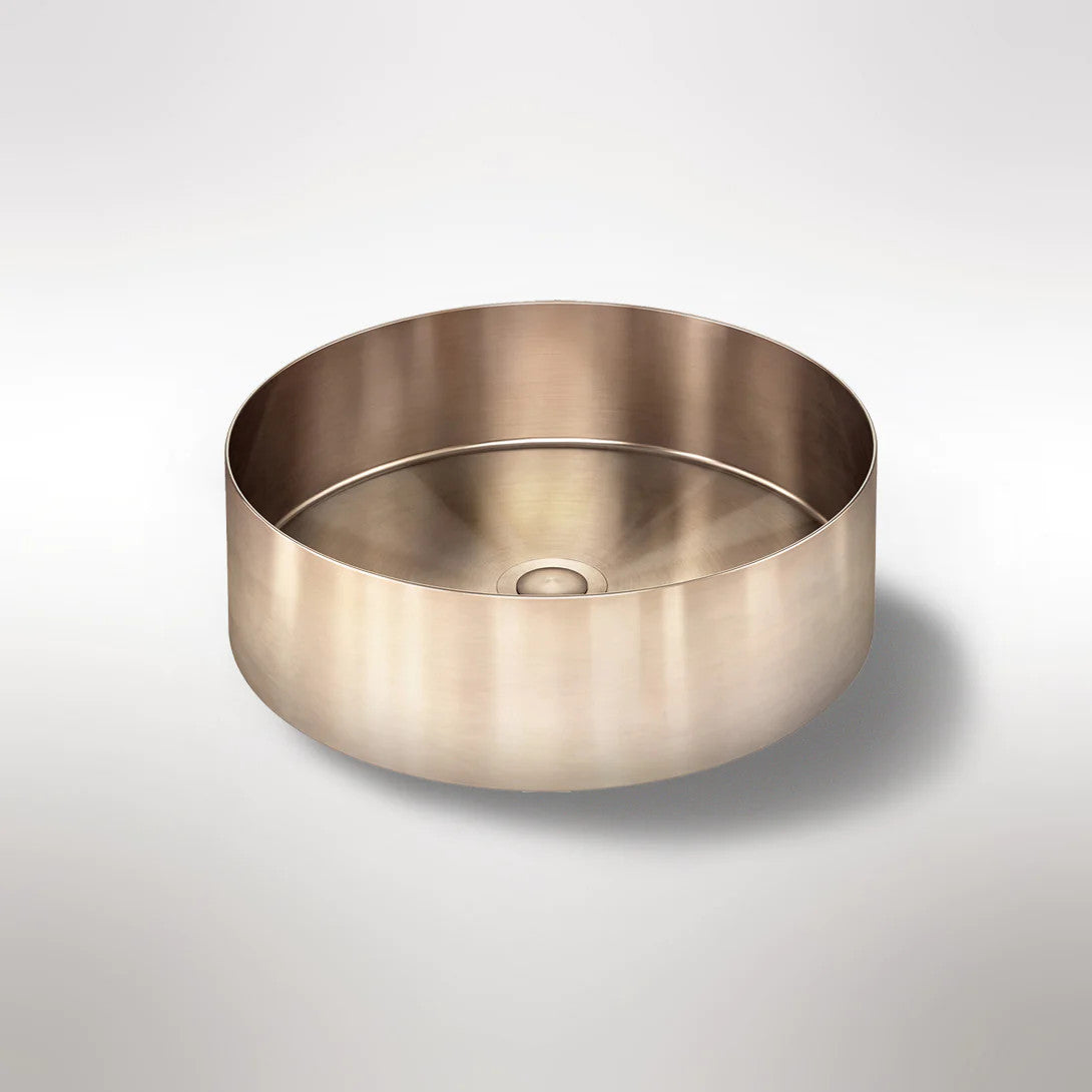 Meir Round Steel Bathroom Basin 380 X 110 - Various Colour Finishes