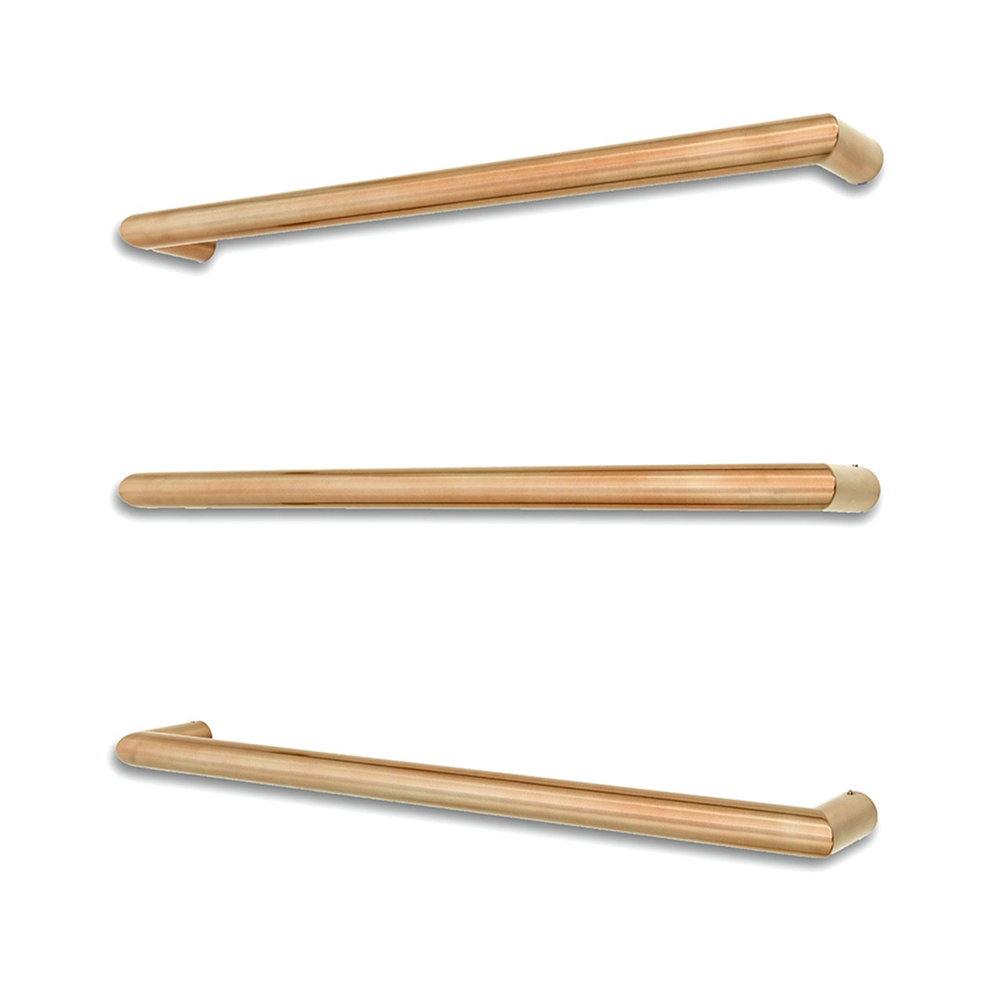 Radiant Single Round Bar NON-HEATED Towel Rails (NH-SBRTR) - Various Widths and Colour Finishes