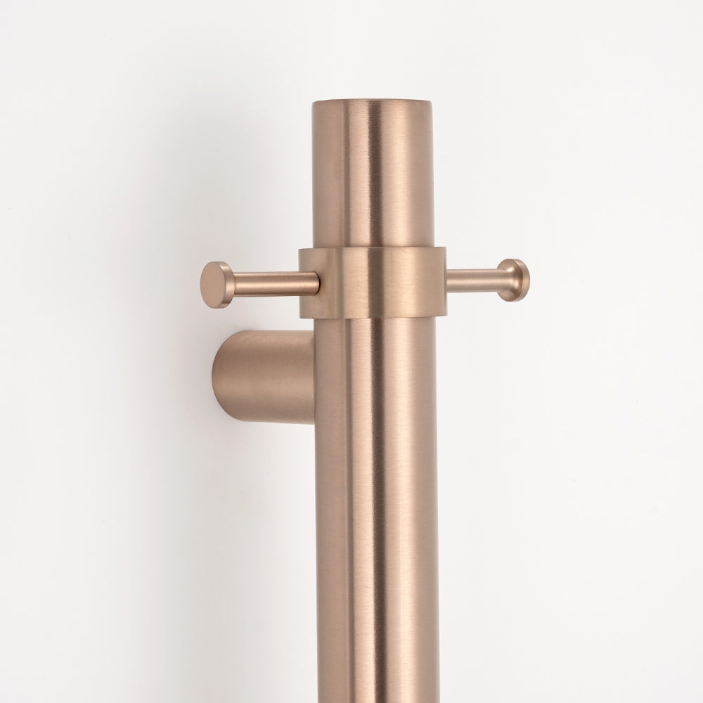 Radiant Vertical ROUND Bar Towel Rail - Multiple Bar and Hook Kits in Various Colours