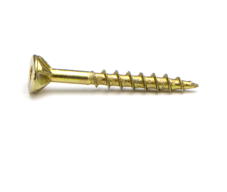 Macsim Chipboard Screws (Square Drive) Yellow Zinc Plated - Various Sizes and Quantities