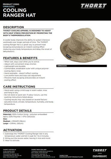 Thorzt Cooling Ranger Hat