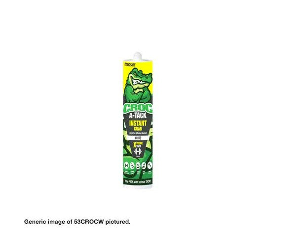 Croc A-Tack Instant Grab MS Sealant Crystal Clear - Box of 20