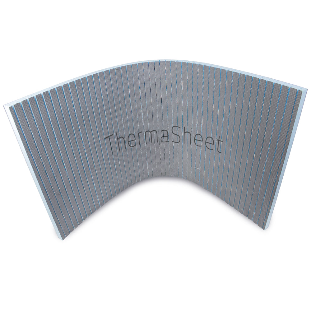 Radiant ThermaSheet Insulated CURVED Tile Backer Board - 30mm Thickness, 600mm Width - Boxes of 6 Sheets - Various Lengths