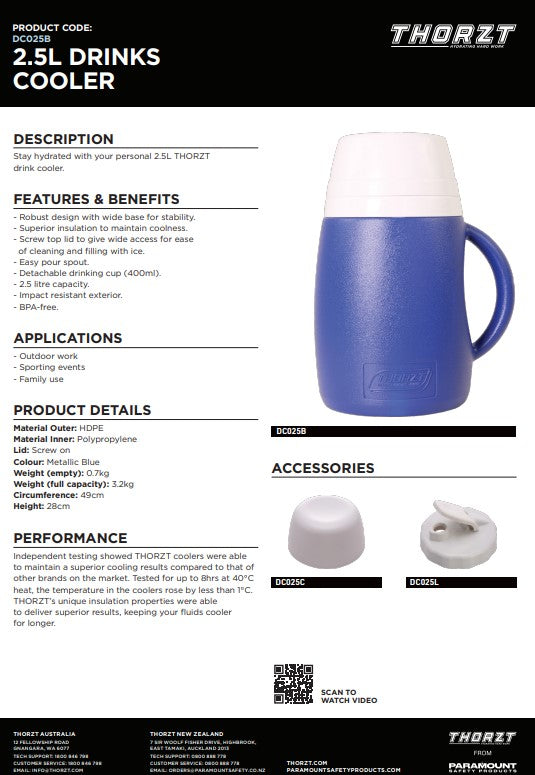 Thorzt Drinks Cooler Replacement Parts and Drink Bottle Pouch