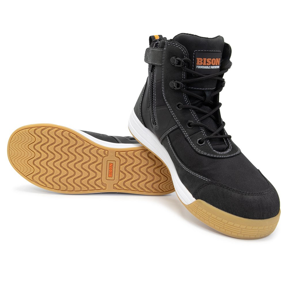 Dune Low Cut Zip Side Lace Up Safety Boot - Various Size Options