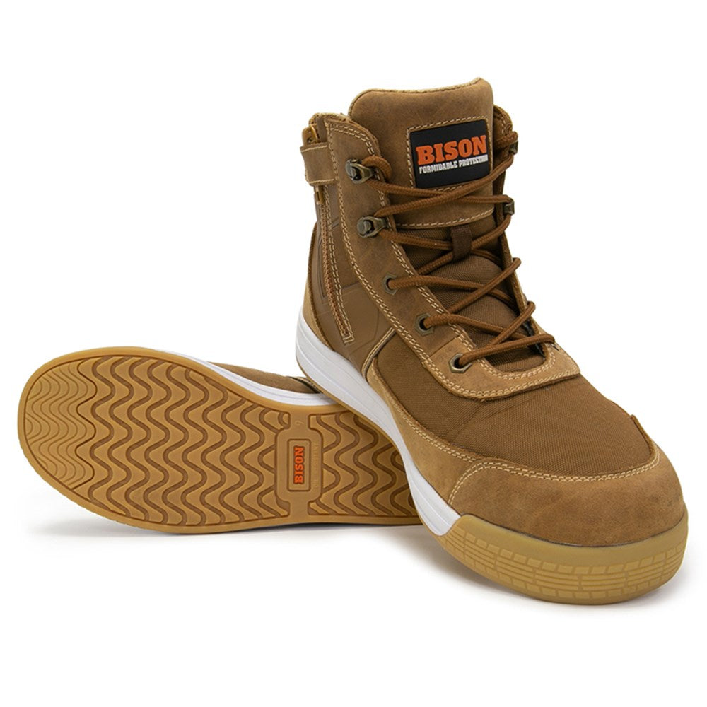 Dune Low Cut Zip Side Lace Up Safety Boot - Various Size Options
