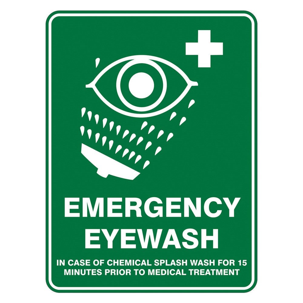 Pratt Emergency Shower & Eyewash Signs and Optional Wall Mounting Brackets