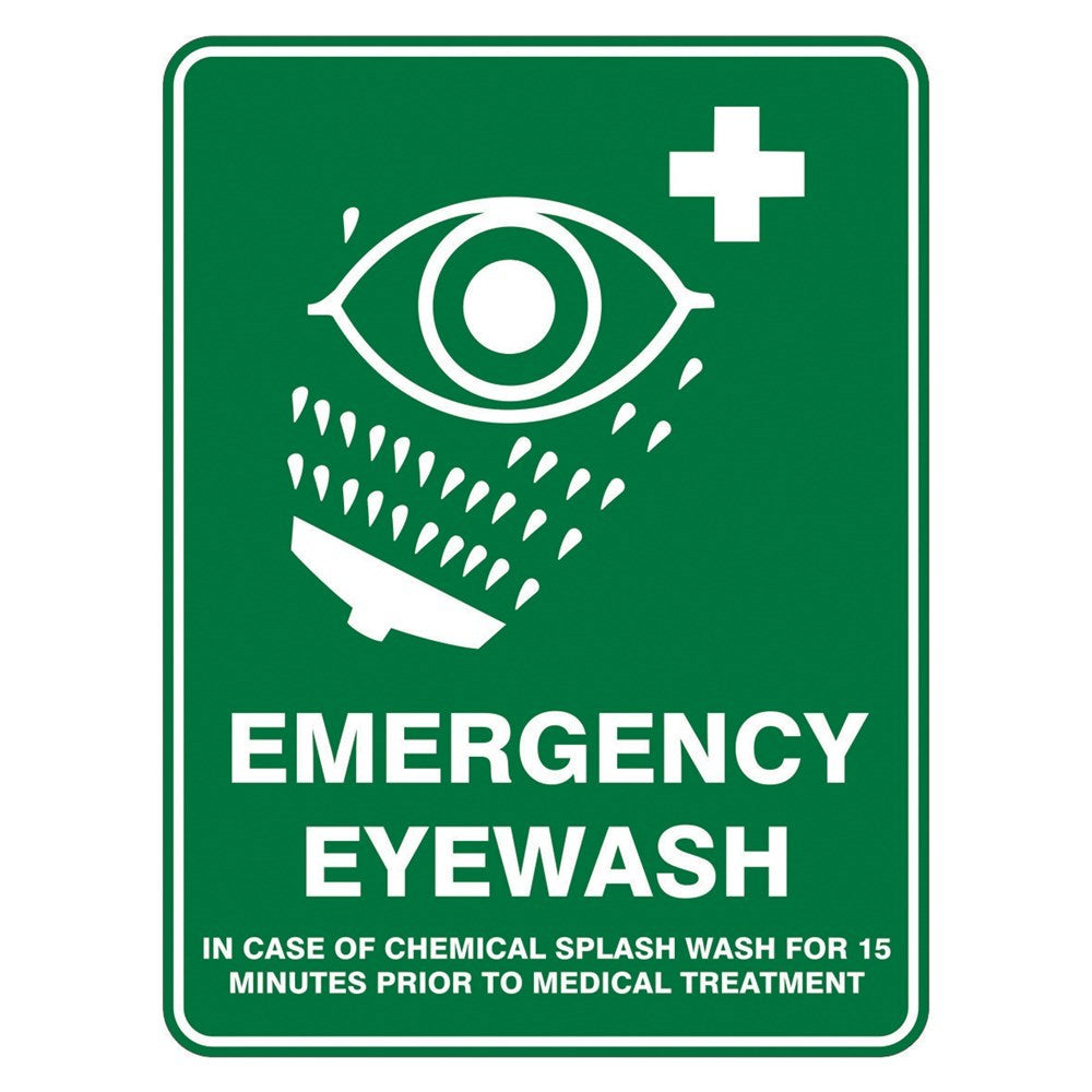 Pratt Emergency Shower & Eyewash Signs and Optional Wall Mounting Brackets