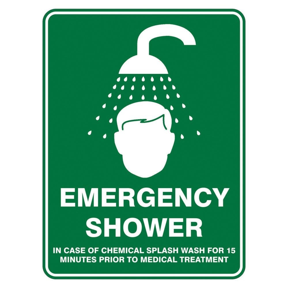 Pratt Emergency Shower & Eyewash Signs and Optional Wall Mounting Brackets