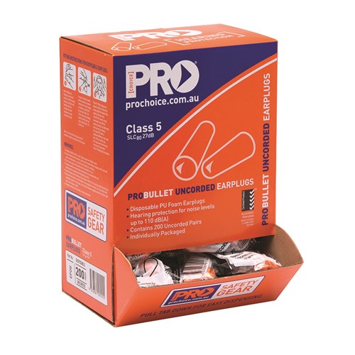 Pro Choice ProBullet Disposable Corded and Uncorded Earplugs - Various Pack Quantities