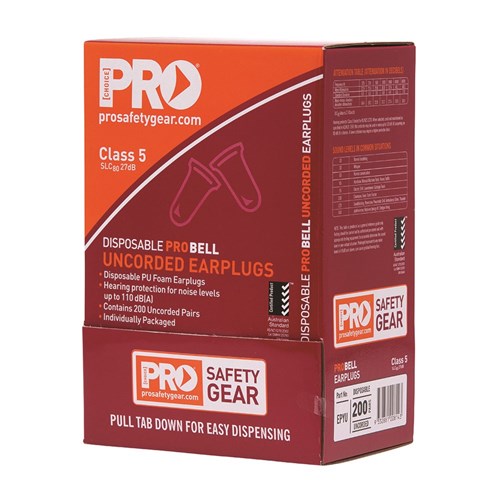 Pro Choice ProBell Disposable Corded and Uncorded Earplugs - Various Pack Quantities