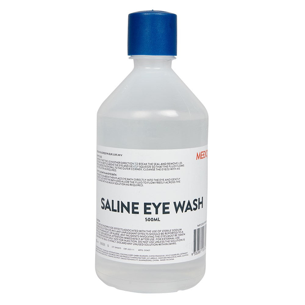 MEDIQ Emergency Eyewash Saline Solution - Bottles and Stations