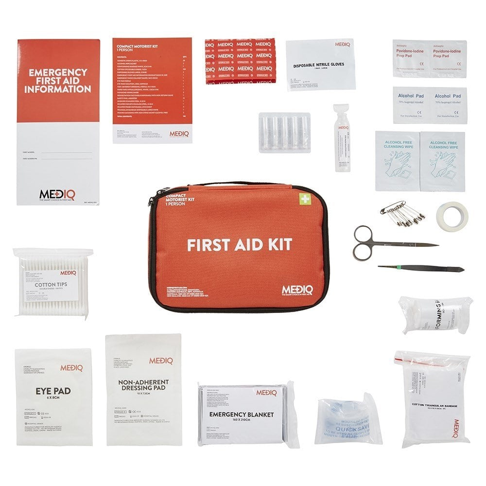 MEDIQ Essential Compact First Aid Kit Soft Pack - Vehicle / Motorist